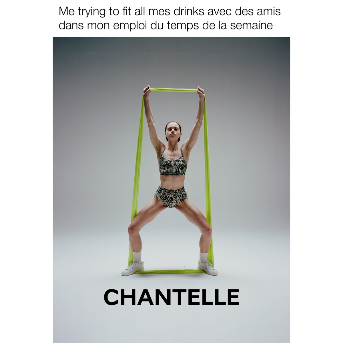 Meme créé pour Chantelle autour des sorties entre amis