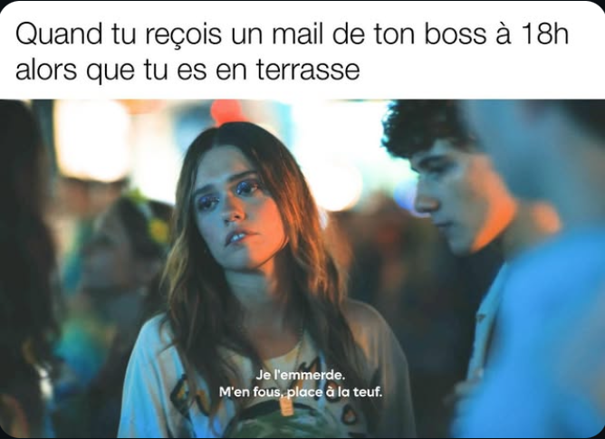 Meme The White Lotus sur le mail reçu à 18 h